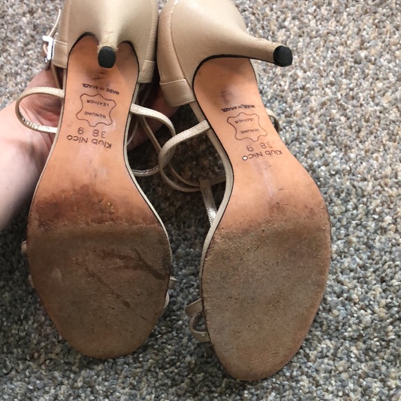 KLUB NICO Nude T strap Heels - Picture 8 of 12